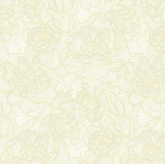 Graceful Garden - Florals Papyrus/Gold Fabric – Royal Motif Fabrics