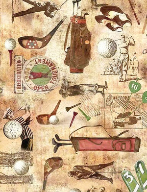 Tee Time - Golf Fabric by Timeless Treasures