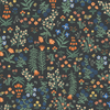 Camont - Menagerie Garden - Black Rayon Fabric