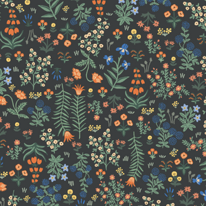 Camont - Menagerie Garden - Black Rayon Fabric