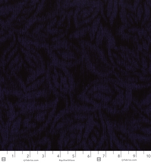 Miyako - Blurry Leaf Texture Purple Fabric