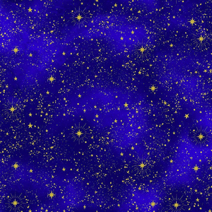 Cosmos - Starry Sky Navy Metallic Fabric