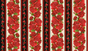 Vintage Rose - Vintage 11 Stipe Rose Florals