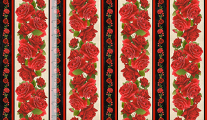Vintage Rose - Vintage 11 Stipe Rose Florals