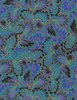 Palazzo - Abstract Endpaper Peacock Metallic Fabric