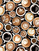 Just Brew It - Caffeine Cats - Coffee Cups Fabric