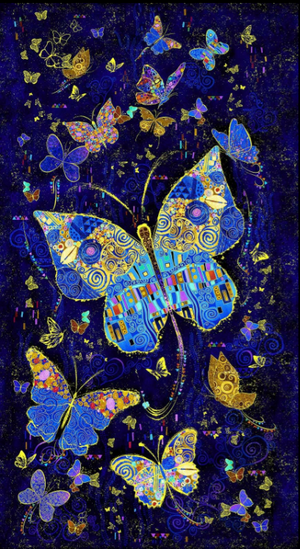Wings Of Gold - Klimt Butterfly Metallic Panel