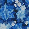 Holiday Flourish 15 - Poinsettias Blue Silver