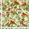 Deck The Halls - Christmas Magic - Cardinal On Branches Cream