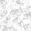 Sparkle and Fade - Flora White/Silver Fabric