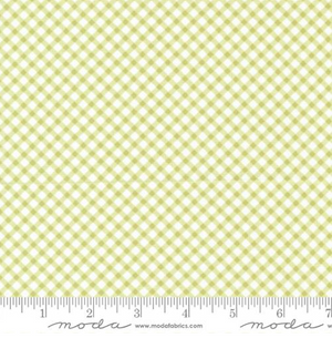 Ellie - Green Gingham Fabric by Moda