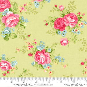 Ellie - Green Main Floral Fabric by Moda