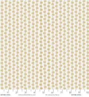 Curio - Thistle - Cream Metallic Fabric