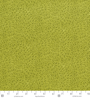 Hopscotch - Leaves In Motion - Avocado Fabric