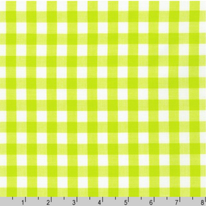 Kitchen Window Wovens - Gingham Acid Lime Fabric