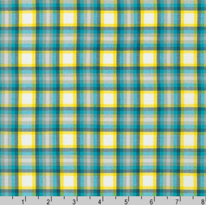 Kitchen Window Wovens - Check Plaid Cyan