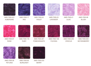 Artisan Batiks Prisma Dyes Plum Perfect Ten Squares