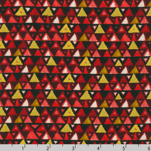 Kaufman - Gustav Klimt - Triangles Red Gold