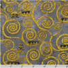 Gustav Klimt - Swirls Charcoal Gold - Kaufman