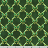 Holiday Flourish - Festive Finery - Ribbons Evergreen Gold Yardage