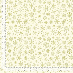 Winter Rose - Metallic Snowflakes Cream - Timeless