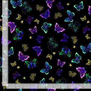 Luminous - Tossed Butterflies and Dots Metallic - Timeless