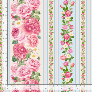 Belle Fleur 11" Stripe Yardage