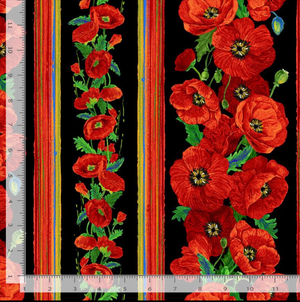 Poppy Dreams - Poppy 11 inch Stripe Yardage