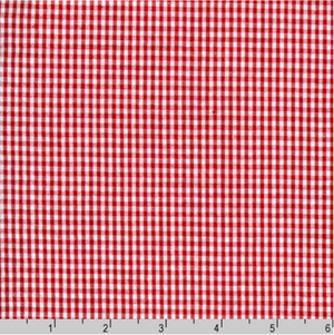 Seersucker Check Red - Cotton & Polyester Blend Yardage - 56" Width