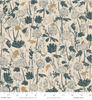 Summer Folk - Wander Field - Marine Unbleached Canvas Yardage