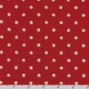 Sevenberry Canvas Natural Dots -  Dots on Red Yardage