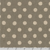 Sevenberry Canvas Natural Dots - Medium Dots Grey Yardage