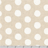 Sevenberry Canvas Natural Dots - Large Dots White Yardage