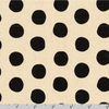 Sevenberry Canvas Natural Dots - Large Dots Jet Yardage