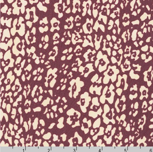 High Multi Chiffon Wine Ivory Yardage