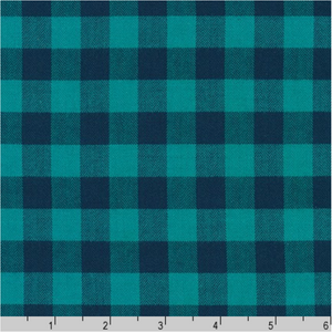 Porto Flannel-Gingham - Blue Flannel Yardage