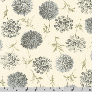 Sevenberry Grace - Florals Natural Gray Yardage