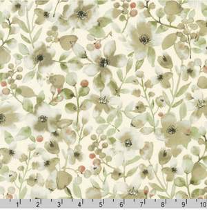 Sevenberry Grace - Florals Vines Khaki Yardage