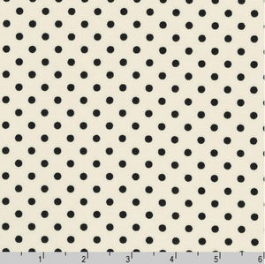 Sevenberry Dots-A-Lot - Black Dots on Ivory Yardage