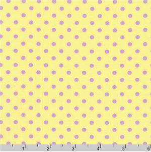 Sevenberry Dots-A-Lot - Lilac Dots on Yellow Yardage