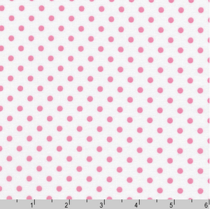 Sevenberry Dots-A-Lot - Pink Dots on White Yardage