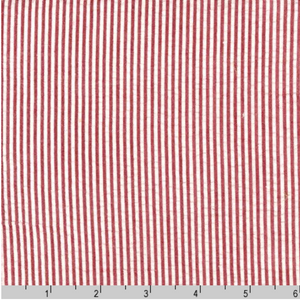 Seersucker Stripe Crimson Robert Kaufman - 56" Width