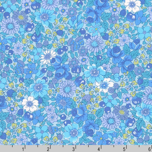 Sevenberry Garden Blues - Florals Cerulean Yardage