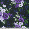 Flowerhouse - Georgina - Floral Midnight Purple Yardage