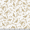 Flowerhouse - Georgina - Leaves Vintage White Yardage