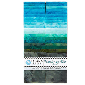 Island Batik - Tantalizing Teal Batik Strip Pack