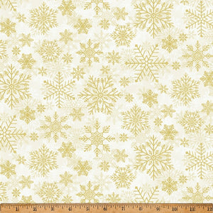 Hoffman - Winter's Eve - Snowflakes Papyrus/Gold