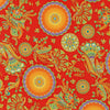 Ancient Beauty - Medallion Red Metallic Yardage