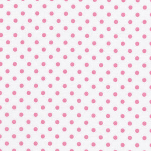 Sevenberry Dots-A-Lot - Pink Dots on White Yardage