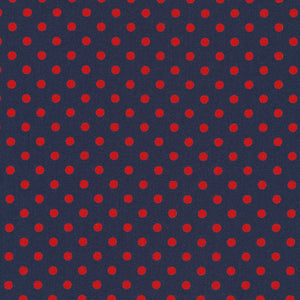 Sevenberry Dots-A-Lot - Red Dots on Navy Yardage